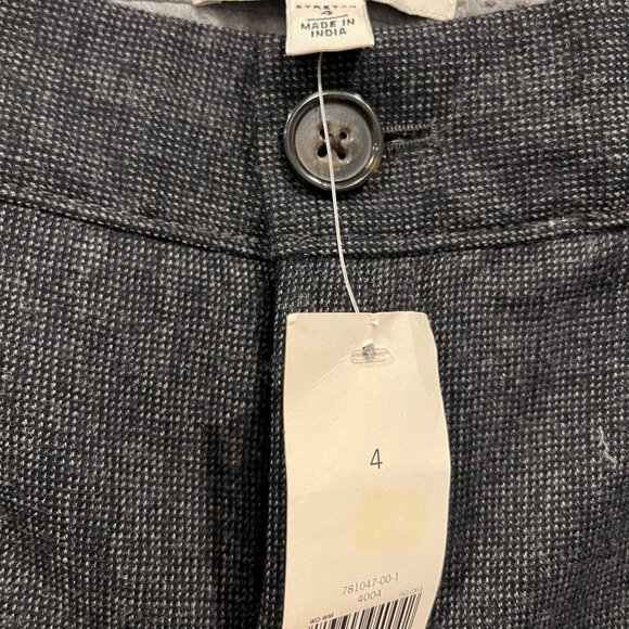 Banana Republic women's Logan Fit charcoal checked wool pants size 4 - Picture 2 of 6